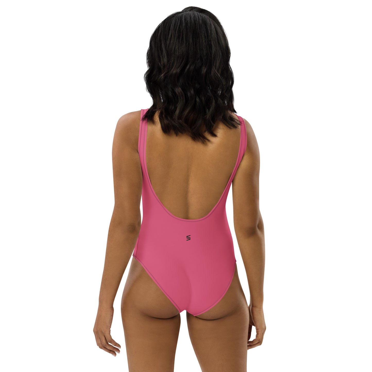 French Bulldog Puppy Women's One-Piece Swimsuit (Pink)