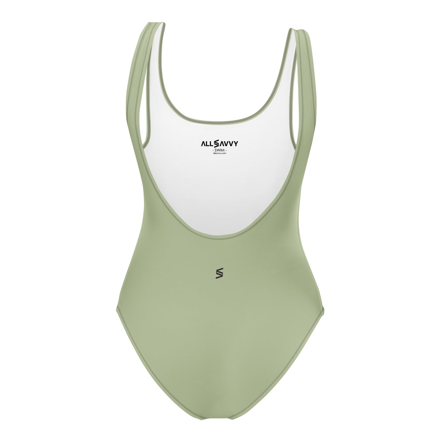 Chocolate Labrador Retriever Puppy Women's One-Piece Swimsuit (Pastel Sage)
