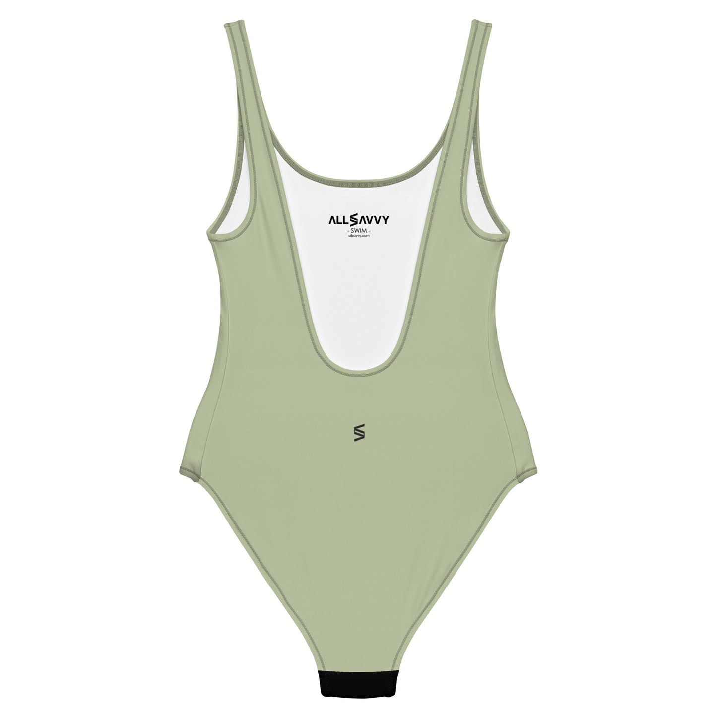 Chocolate Labrador Retriever Puppy Women's One-Piece Swimsuit (Pastel Sage)