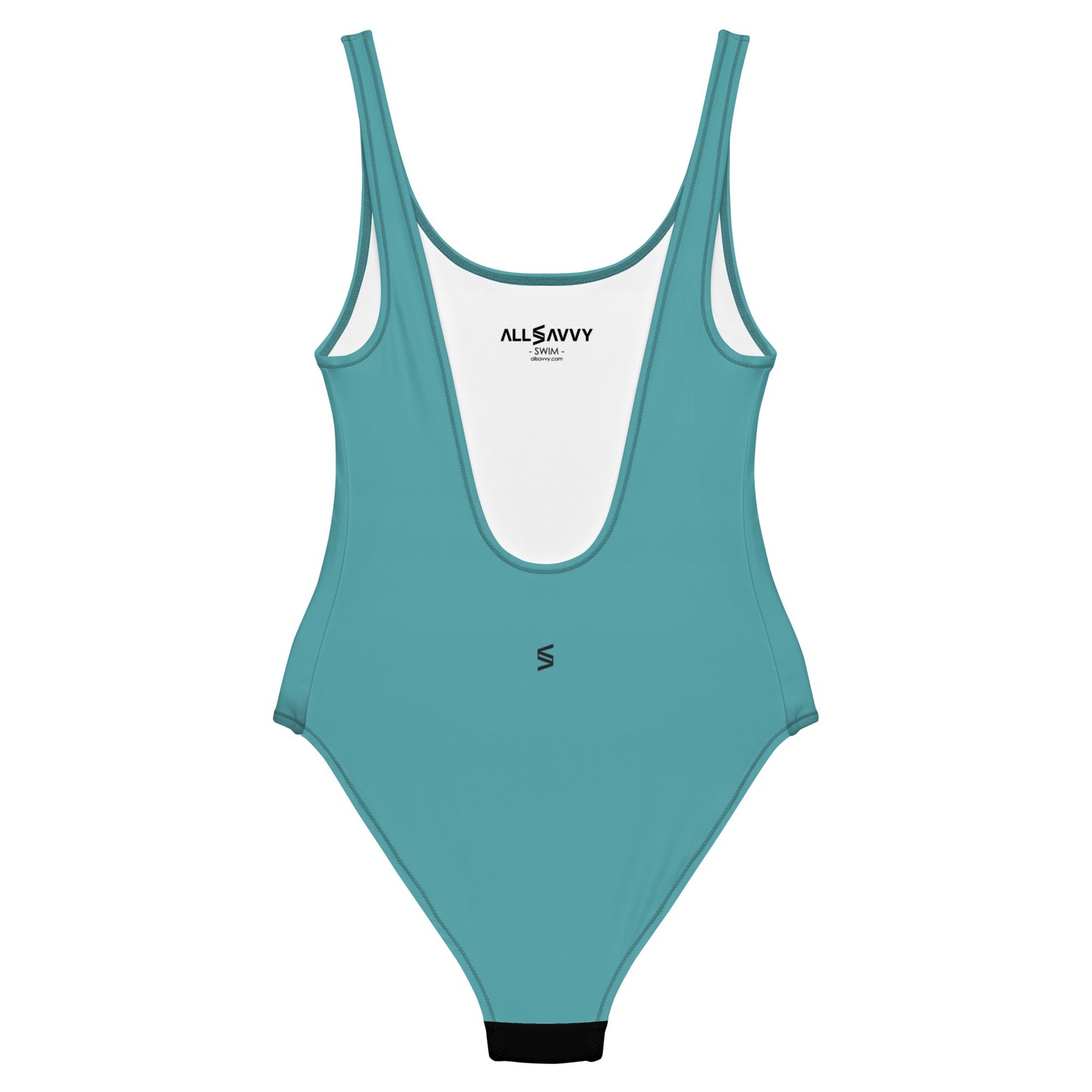 Pomeranian Puppy Women's One-Piece Swimsuit (Atoll Aqua)