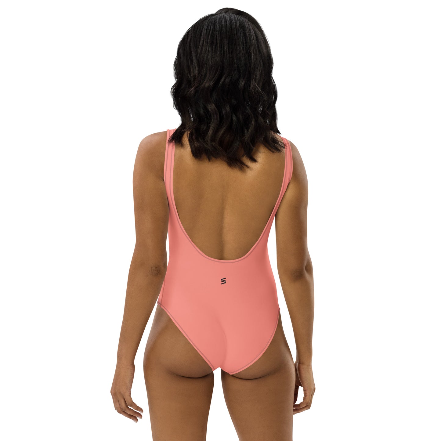 Pug Puppy Women's One-Piece Swimsuit (Peachy Pink)