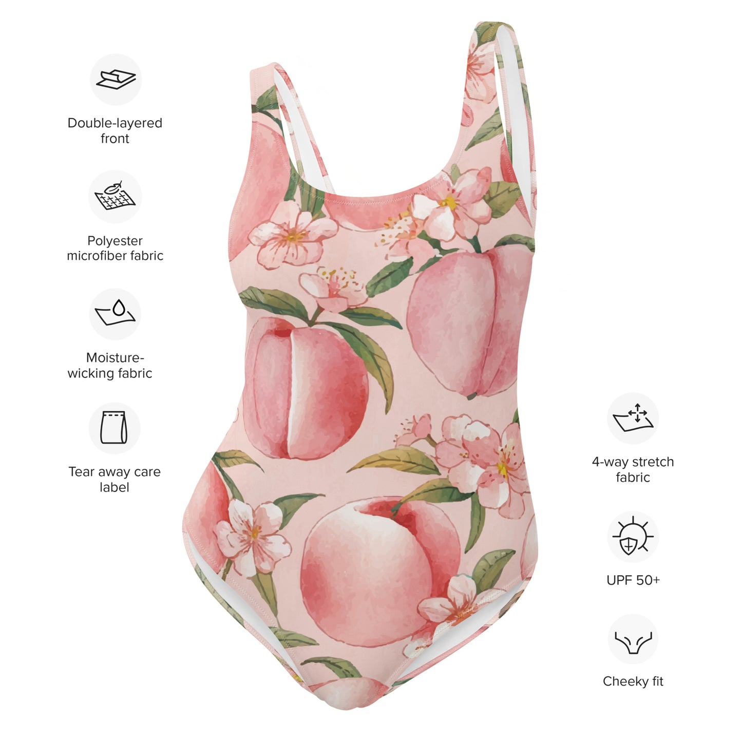 Peach Blossoms Women's One-Piece Swimsuit