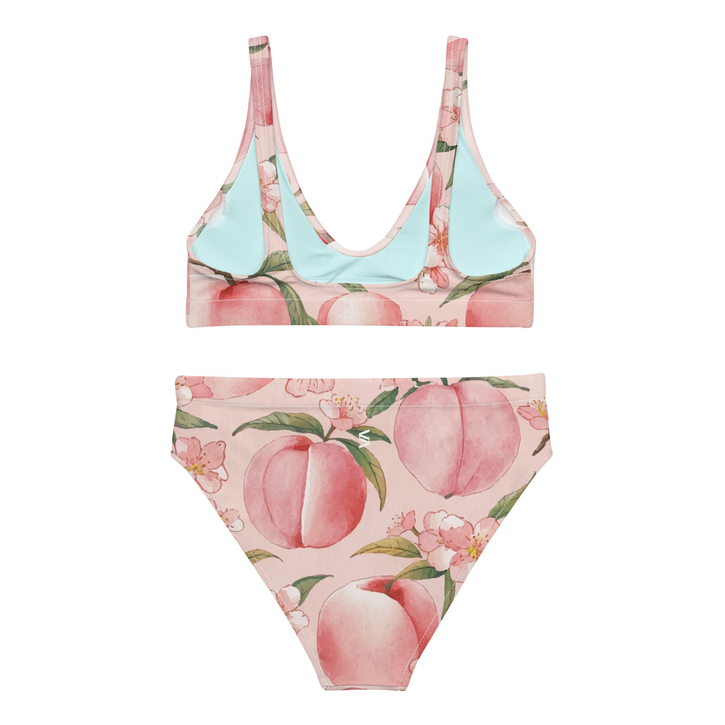 Peach Blossoms Women's Eco High-Waisted Bikini