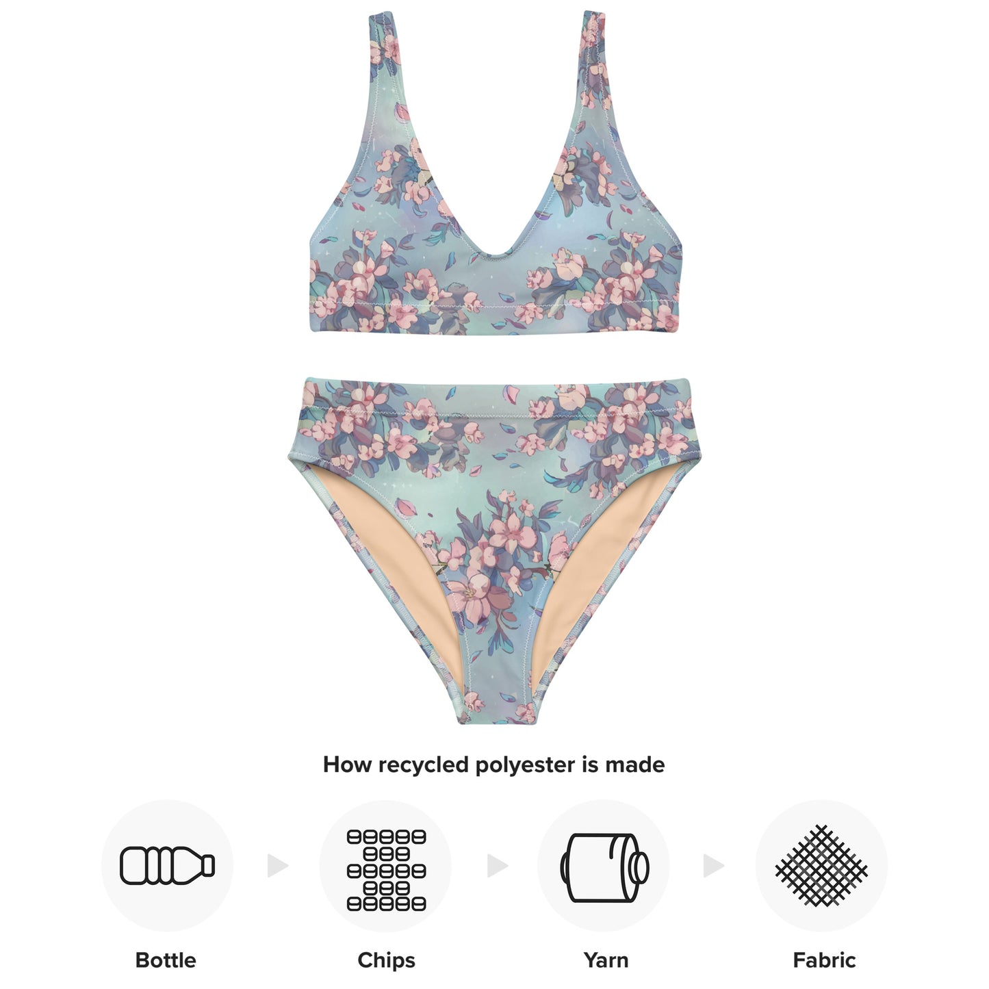 Electric Sakura Women's Eco High-Waisted Bikini
