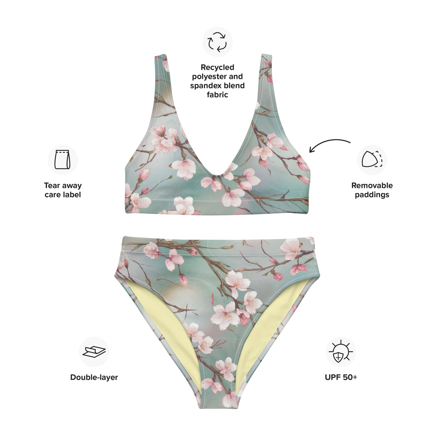 Silken Sakura Women's Eco High-Waisted Bikini